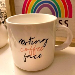Resting coffee face coffee mug